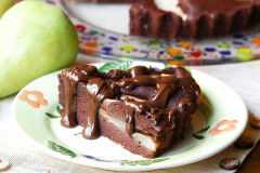 tagAlt.Chocolate Cake with Pears and Chocolate Ganache