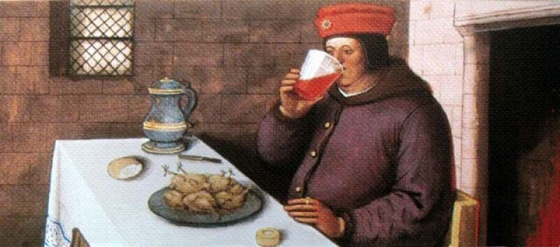 tagAlt.Painting of Medieval Man drinking wine Cover