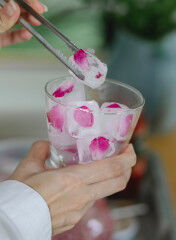 tagAlt.Rose petal cocktail ice 6