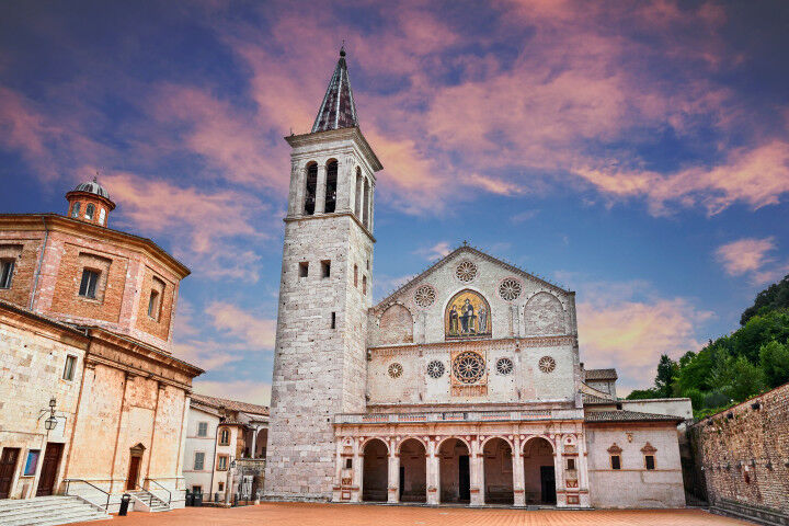 Spoleto, Umbria, Italy cathedral of Santa Maria Assunta